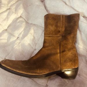 CORDINA MID CALF SUEDE LEATHER BOOTS